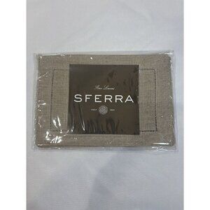 Sferra Linen Cocktail Napkins Set Of 4. 902 Beige 6x9” New